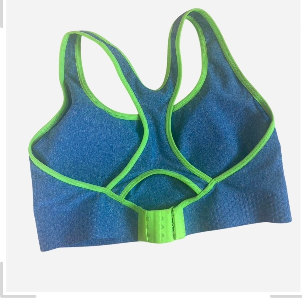 Pre-owned Champion Blue and Green Sports Bra - Picture 2 of 6